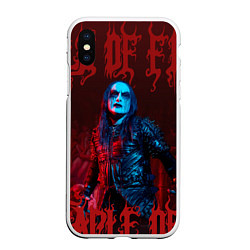 Чехол iPhone XS Max матовый Cradle Of Filth: Dani Filth, цвет: 3D-белый