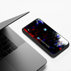 Чехол iPhone XS Max матовый Bmw true colors, цвет: 3D-черный — фото 2