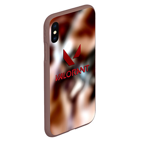 Чехол iPhone XS Max матовый Valorant riot games / 3D-Коричневый – фото 2