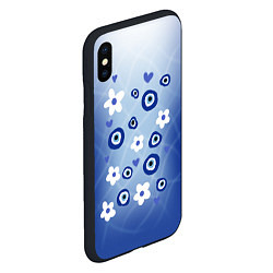 Чехол iPhone XS Max матовый Незабудка, цвет: 3D-черный — фото 2