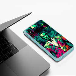 Чехол iPhone XS Max матовый Че Гевара в современном стиле, цвет: 3D-мятный — фото 2