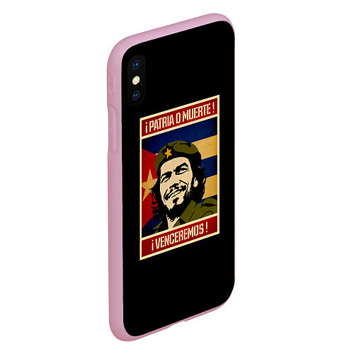 Чехол iPhone XS Max матовый Patria o muerte / 3D-Розовый – фото 2