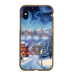 Чехол iPhone XS Max матовый New year city