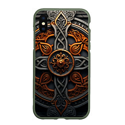 Чехол iPhone XS Max матовый Орнамент в викингском стиле
