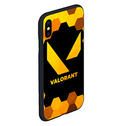 Чехол iPhone XS Max матовый Valorant - gold gradient, цвет: 3D-черный — фото 2