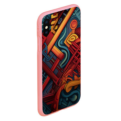 Чехол iPhone XS Max матовый Абстрактный узор в этническом стиле / 3D-Баблгам – фото 2