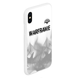 Чехол iPhone XS Max матовый Warframe glitch на светлом фоне посередине, цвет: 3D-белый — фото 2