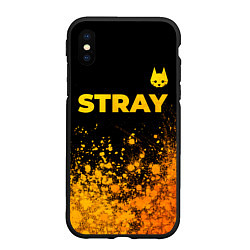 Чехол iPhone XS Max матовый Stray - gold gradient посередине, цвет: 3D-черный