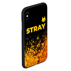 Чехол iPhone XS Max матовый Stray - gold gradient посередине, цвет: 3D-черный — фото 2