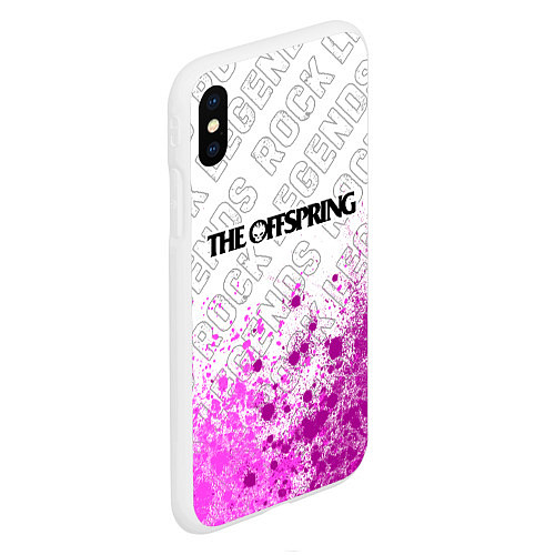 Чехол iPhone XS Max матовый The Offspring rock legends посередине / 3D-Белый – фото 2