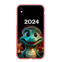 Чехол iPhone XS Max матовый Дракон символ года 2024