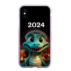 Чехол iPhone XS Max матовый Дракон символ года 2024