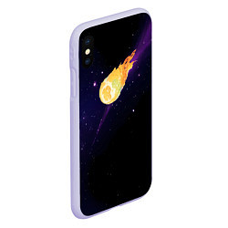 Чехол iPhone XS Max матовый Магическая комета и обыденный космос, цвет: 3D-светло-сиреневый — фото 2