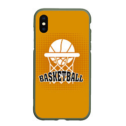 Чехол iPhone XS Max матовый Basketball - кольцо и мяч