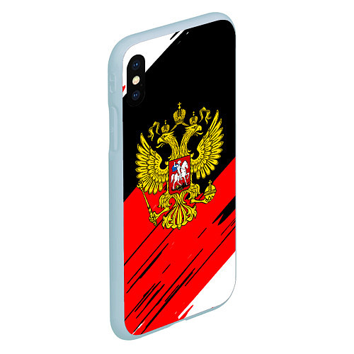 Чехол iPhone XS Max матовый Рерб РФ краски / 3D-Голубой – фото 2