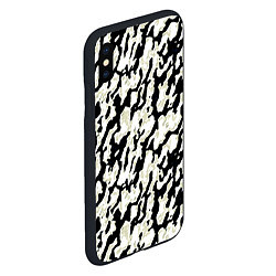Чехол iPhone XS Max матовый Размытый пятнистый чёрно-белый, цвет: 3D-черный — фото 2