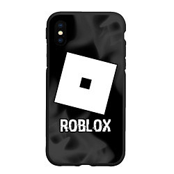Чехол iPhone XS Max матовый Roblox glitch на темном фоне, цвет: 3D-черный
