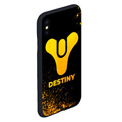 Чехол iPhone XS Max матовый Destiny - gold gradient, цвет: 3D-черный — фото 2