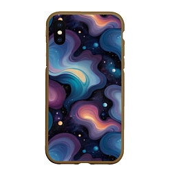Чехол iPhone XS Max матовый Космические волны и звездная пыль