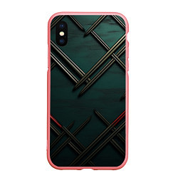 Чехол iPhone XS Max матовый Диагональный узор в шотландском стиле