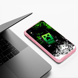 Чехол iPhone XS Max матовый Крипер зелёная кровь, цвет: 3D-баблгам — фото 2