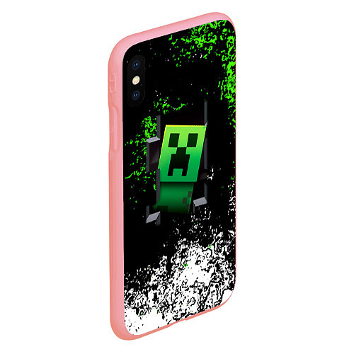 Чехол iPhone XS Max матовый Крипер зелёная кровь / 3D-Баблгам – фото 2