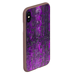 Чехол iPhone XS Max матовый Фиолетовый металл модерн, цвет: 3D-коричневый — фото 2