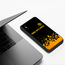 Чехол iPhone XS Max матовый Three Days Grace - gold gradient посередине, цвет: 3D-черный — фото 2