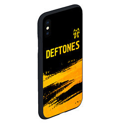 Чехол iPhone XS Max матовый Deftones - gold gradient посередине, цвет: 3D-черный — фото 2