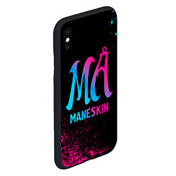 Чехол iPhone XS Max матовый Maneskin - neon gradient, цвет: 3D-черный — фото 2