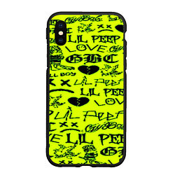 Чехол iPhone XS Max матовый Lil peep кислотный стиль