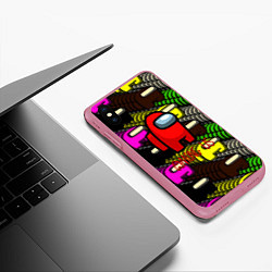 Чехол iPhone XS Max матовый Among us games, цвет: 3D-малиновый — фото 2