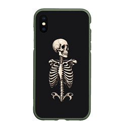 Чехол iPhone XS Max матовый Скелет улыбается