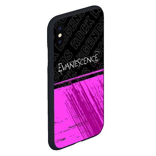 Чехол iPhone XS Max матовый Evanescence rock legends посередине / 3D-Черный – фото 2