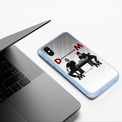 Чехол iPhone XS Max матовый Depeche Mode - Mememto Mori Dave and Martin, цвет: 3D-голубой — фото 2