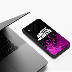 Чехол iPhone XS Max матовый Arctic Monkeys rock legends посередине, цвет: 3D-черный — фото 2