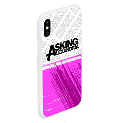 Чехол iPhone XS Max матовый Asking Alexandria: Rock Legends, цвет: 3D-белый — фото 2