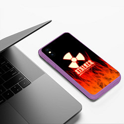 Чехол iPhone XS Max матовый Stalker 2 flame, цвет: 3D-фиолетовый — фото 2