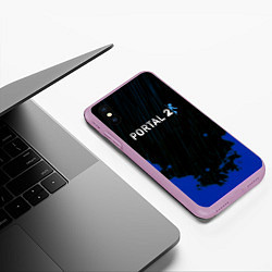 Чехол iPhone XS Max матовый Portal games, цвет: 3D-сиреневый — фото 2