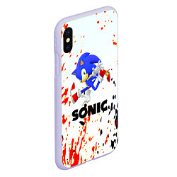 Чехол iPhone XS Max матовый Sonic краски абстрактные, цвет: 3D-светло-сиреневый — фото 2