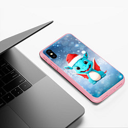 Чехол iPhone XS Max матовый Маленький дракошка символ года, цвет: 3D-баблгам — фото 2