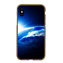 Чехол iPhone XS Max матовый Восход солнца в космосе