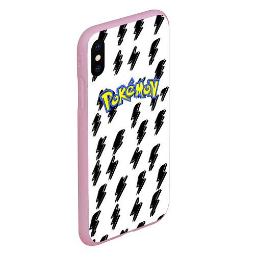 Чехол iPhone XS Max матовый Pokemon zippy / 3D-Розовый – фото 2