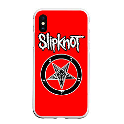 Чехол iPhone XS Max матовый Slipknot пентаграмма