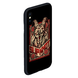 Чехол iPhone XS Max матовый Slipknot Бафомет, цвет: 3D-черный — фото 2