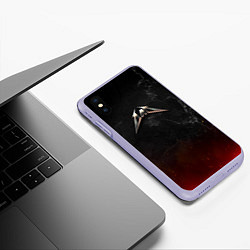 Чехол iPhone XS Max матовый Папа в стиле Металлика, цвет: 3D-светло-сиреневый — фото 2