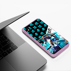 Чехол iPhone XS Max матовый Странник - Геншин Импакт, цвет: 3D-сиреневый — фото 2