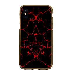 Чехол iPhone XS Max матовый Кровавые трещины