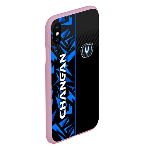 Чехол iPhone XS Max матовый Changan - blue uniform / 3D-Розовый – фото 2