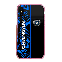 Чехол iPhone XS Max матовый Changan - blue uniform